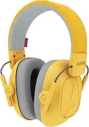 Alpine Muffy Kids – Fones de ouvido com cancelamento de ruído para crianças – Certificado CE e ANSI – 25dB – Auxiliar sensorial e de concentração – Amarelo