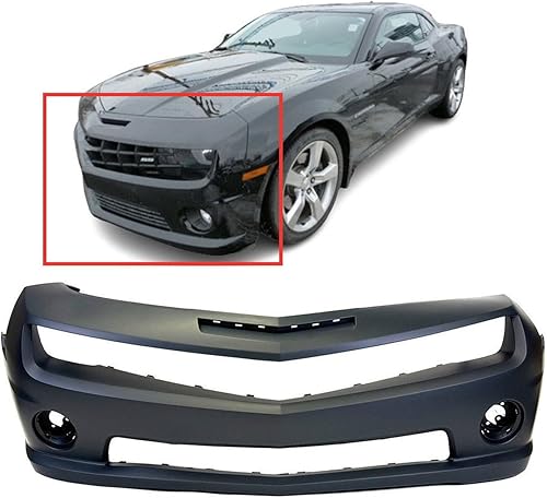Miniatura 2 de FitParts - Cubierta de parachoques delantero para Chevy Chevrolet Camaro SS 2010 – 2013 con agujeros de luz antiniebla