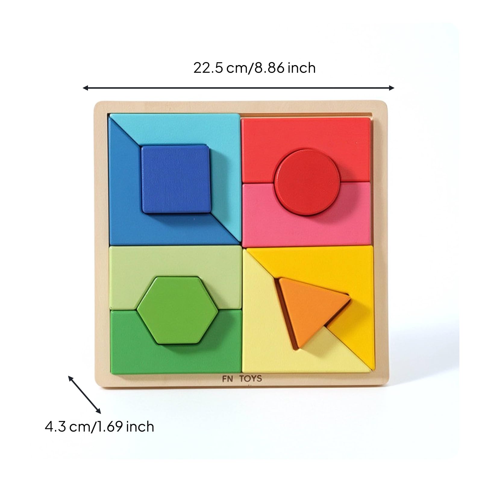 Milageto 13 Pièces Jeu Tri Formes Coloré Puzzle D'encastrement Puzzle avec Blocs Géométriques pour Tout-Petits