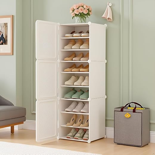 Sunderlook Shoe Rack Plastic for Home- Slipper Stand, Professional Shoe Stand, Chappal Stand, Multipurpose Foldable Standi...
