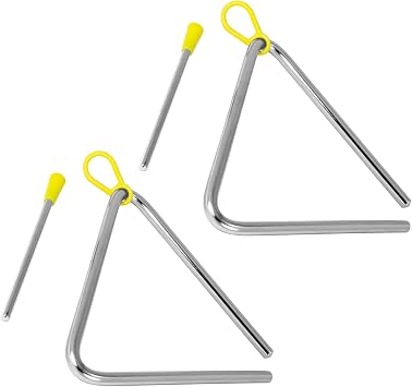 Tiger TRI7-2-MT 15CM 6" Heavy-Duty Steel Triangle Instrument - Pack of 2