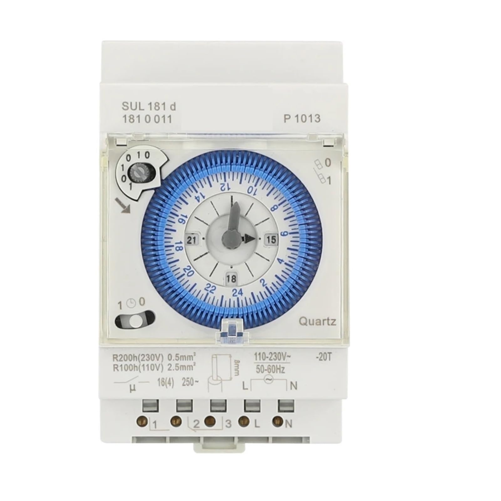 Interruttore Timer Meccanico, 96 Volte on/off al Giorno Intervallo di impostazione 'Ora Timer 15 Minuti Timer Meccanico 24 Ore