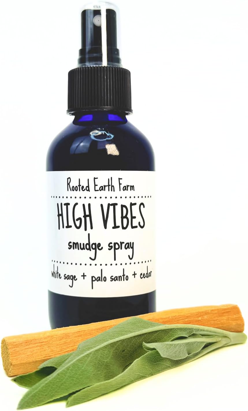 High Vibes Smudge Spray 4 oz - Palo Santo Cedar White Sage Mist