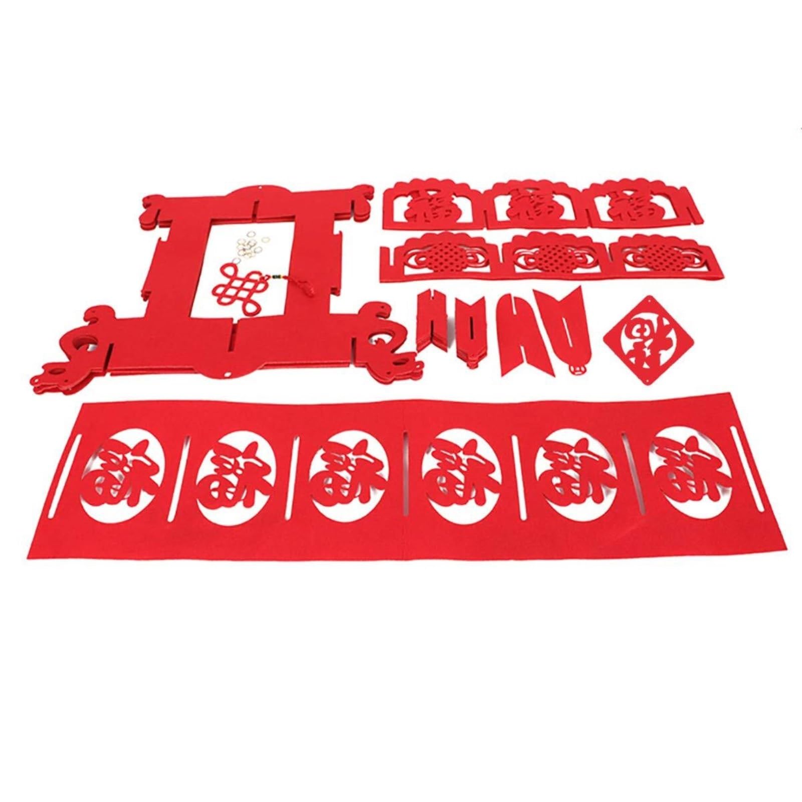 2-częściowe chińskie lampiony na Nowy Rok Wiosenny festiwal(35cm)