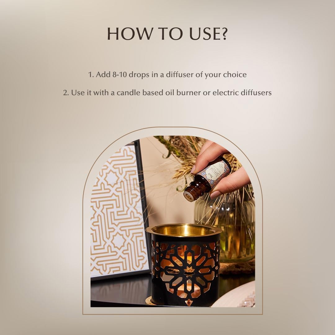 Oud Diffuser Oil, Essential Oil Gift Set by Dukhni | 6 x 10ml Arabic Oil Gift Set for Diffuser & humidifier | 100% Pure Halal Oudh Oils | Relax with Home Aromatherapy, for Relaxation and Massage