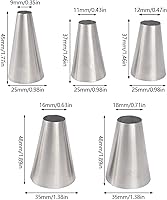 Vista 4 de Juego de puntas de macaron, puntas redondas grandes para glaseado, puntas redondas de glaseado, boquillas de glaseado de crema para cupcakes