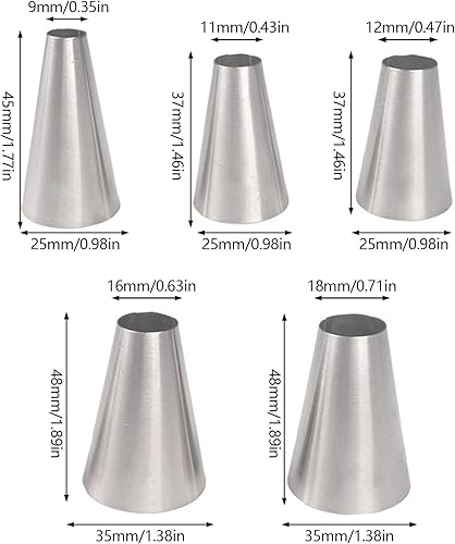 Miniatura 4 de Juego de puntas de macaron, puntas redondas grandes para glaseado, puntas redondas de glaseado, boquillas de glaseado de crema para cupcakes,