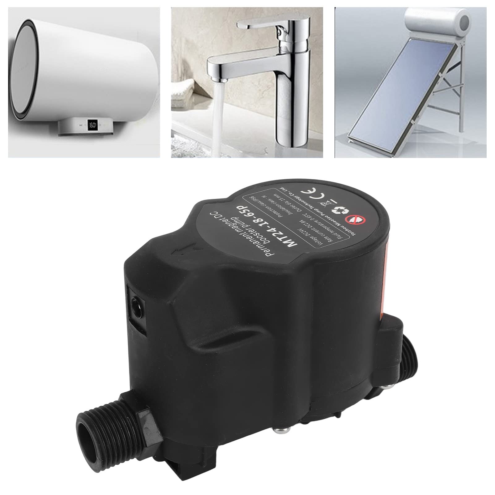 Bomba de Agua de 24 V CC para el Hogar, Bomba de Refuerzo de PresióN de Agua AutomáTica, Bomba de RecirculacióN del Calentador de Agua, para Ducha, Cocina, Manguera de JardíN