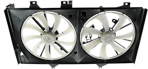 Vista 176 de TRQ Conjunto de ventilador de enfriamiento dual para radiador Compatible con 2004-2006 Lexus ES330 Toyota Camry 2004-2008 Solara LX3115111