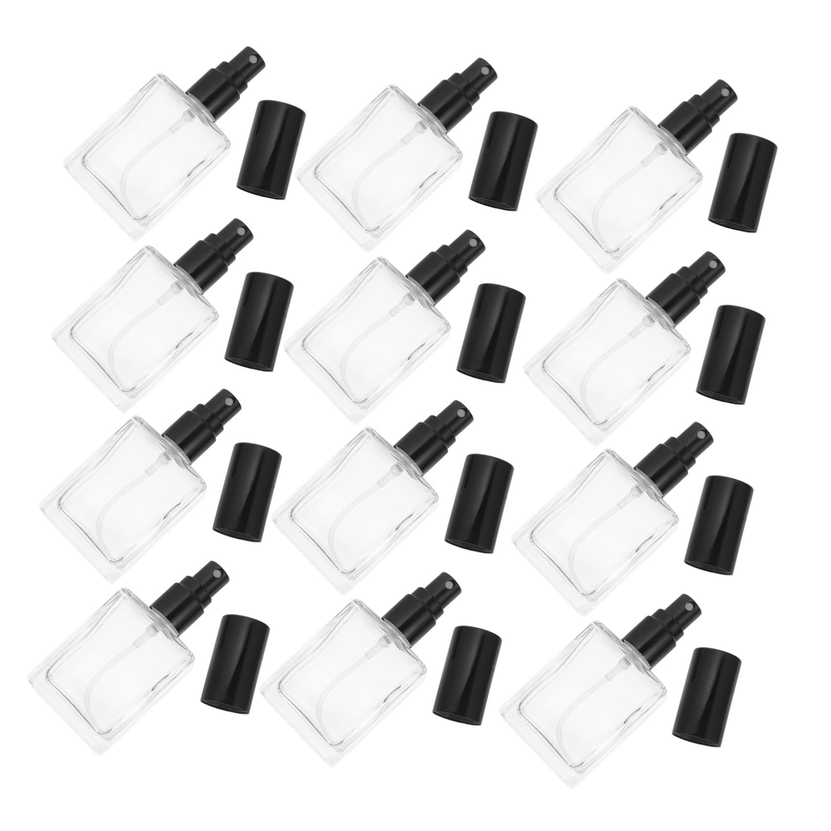 Housoutil Flacon Pulvérisateur en Verre Transparent 15ml, Lot de 12