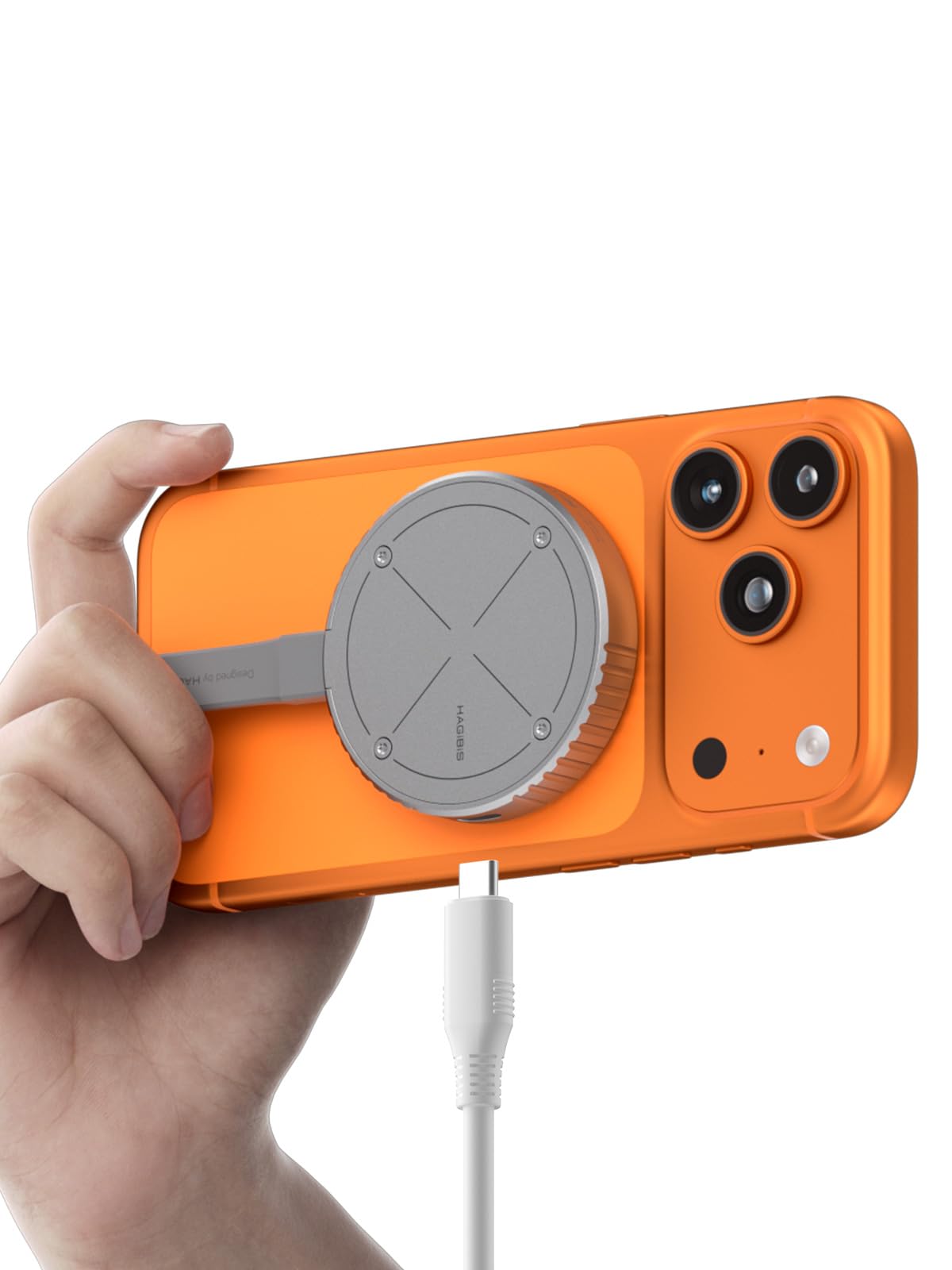 HagibisMagnetic M.2 2230 NVMe SSD Enclosure with Magsafe for iPhone 17 16 15 Pro Max ProRes, USB C 3.2 Gen2 10Gbps to NVMe Adapter, Aluminum External SSD Case for MacBook, iPad Pro, Android (MC100)