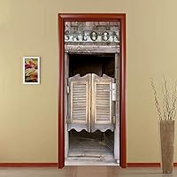 Vista 65 de Adhesivos 3D para puerta, murales para despegar y pegar, puerta de madera, papel tapiz autoadhesivo, extraíble, PVC, impermeable, póster