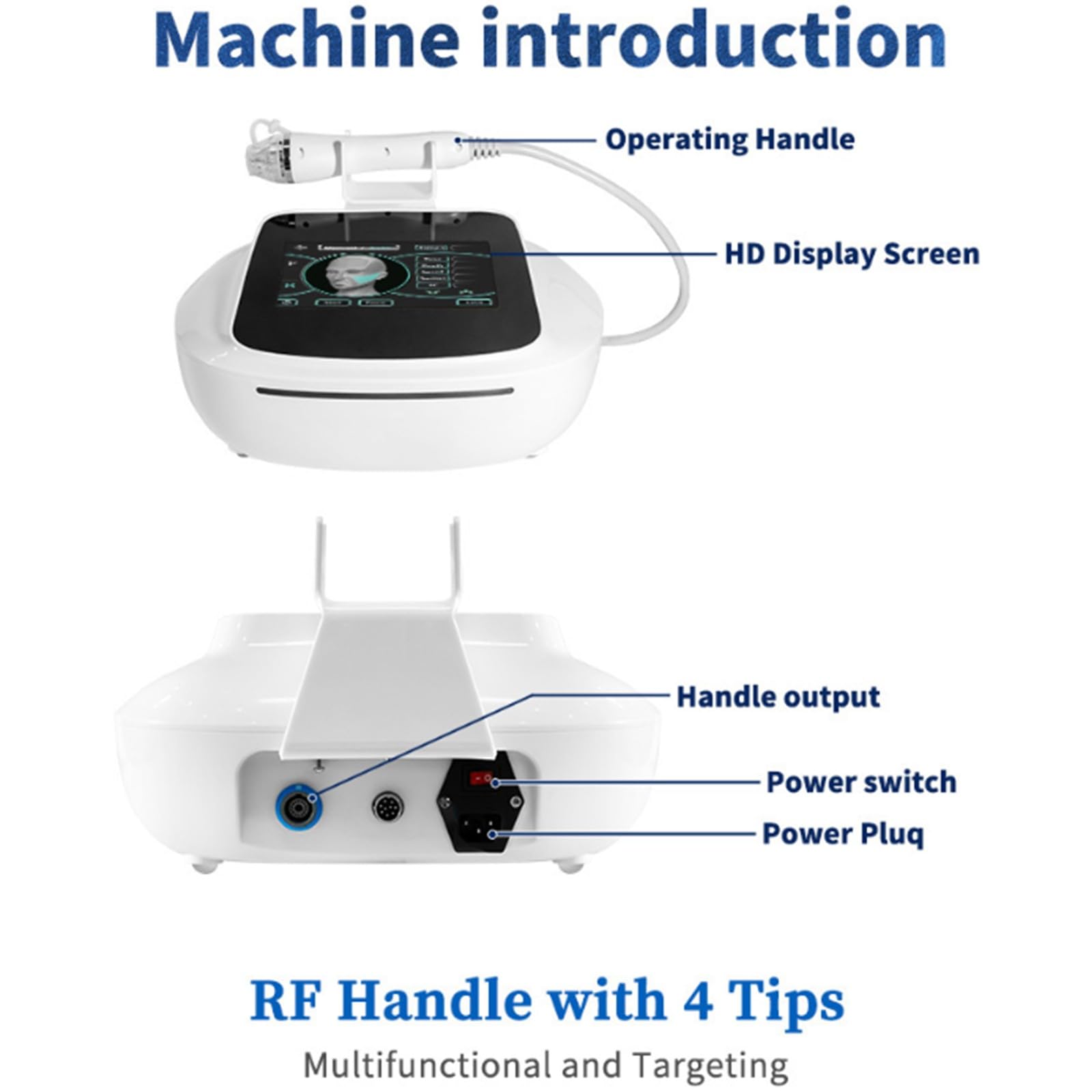 Macchina Professionale Per Lifting Facciale Con Microaghi Rf Frazionata Per Terapia Di Rimozione Delle Rughe Bellezza Del Viso Rimozione Delle Smagliature Ringiovanimento Pelle Macchina Di Bellezza