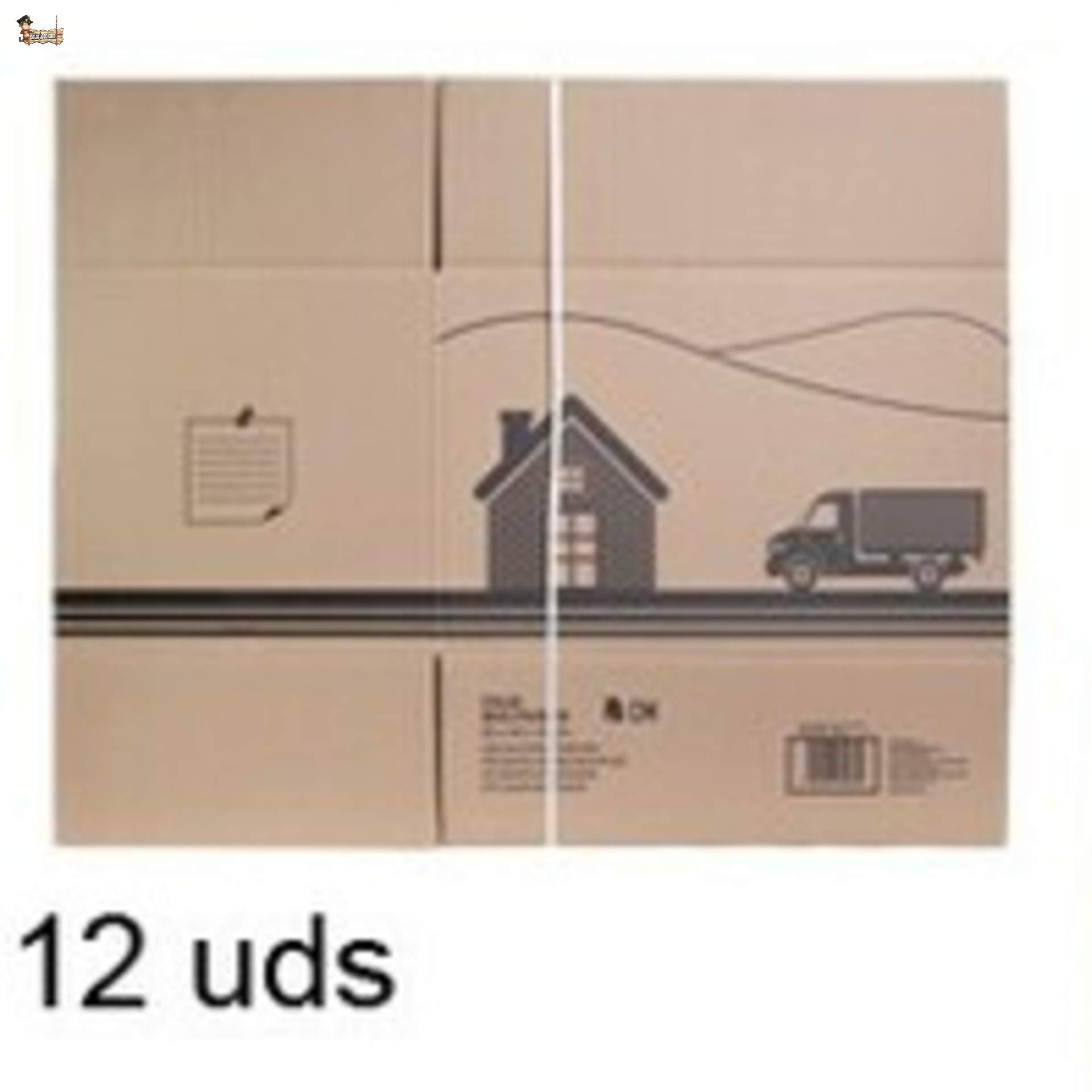BricoLoco Versandkartons, 12 Stück, für Aufbewahrung, Umzug, Verpackung, Kleidung, Versandverpackung, Archiv, Ordnung, Mehrzweck, 60 x 40 x 40 cm
