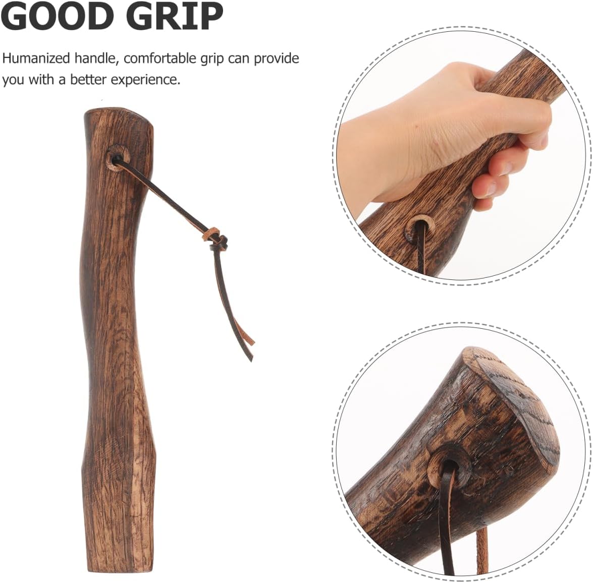 Toddmomy Wood Hatchet Handle Replacement 10.62 Inch Short Axe Handle for Camping Bushcraft Wood Chopping Smooth Grip Easy Install 1 Pc Light Brown Replacement