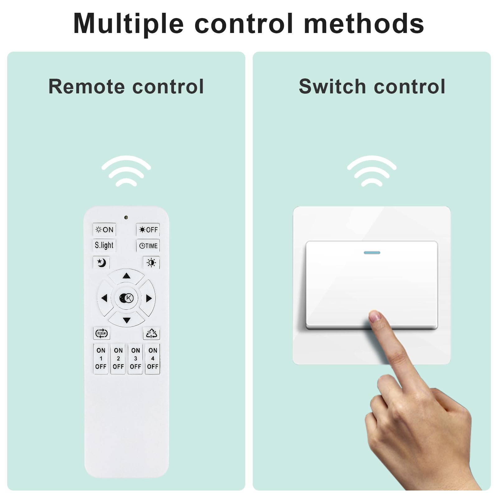 Goeco Lámpara LED de Techo Regulable, 50W 6200LM Plafon LED Techo Blanco con Mando a Distancia/APP para Salón Habitación Infantil, 3000K-6500K