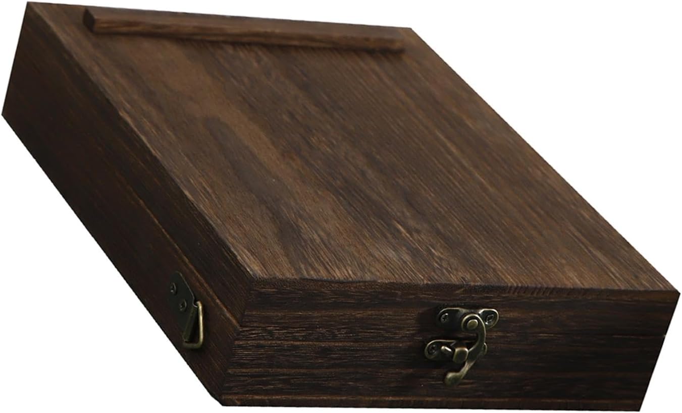 SM SunniMix Writer Wood Box Easel Decorative Portable Artists Art Supplies Briefcase Outdoor Painting Artist Tool Box Trend