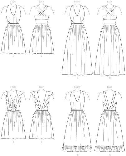 Miniatura 9 de McCall's Patterns McCall's - Vestido halter para mujer, tallas 12-20, patrón de costura, color blanco