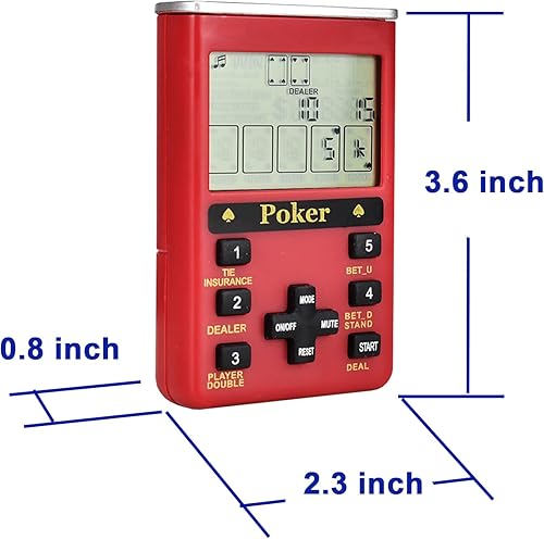 Miniatura 5 de Juego de póquer de mano para adultos 7 en 1 juego de casino (plástico negro)
