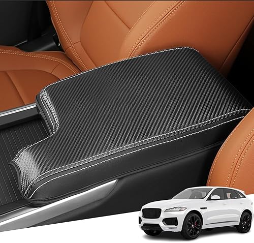 Miniatura 235 de Great-luck Leather Center Console Cover Armrest Pad,Protector Armrest Box Cover Accessories Keep Your Armrest in a More Comfortable Feeling(black