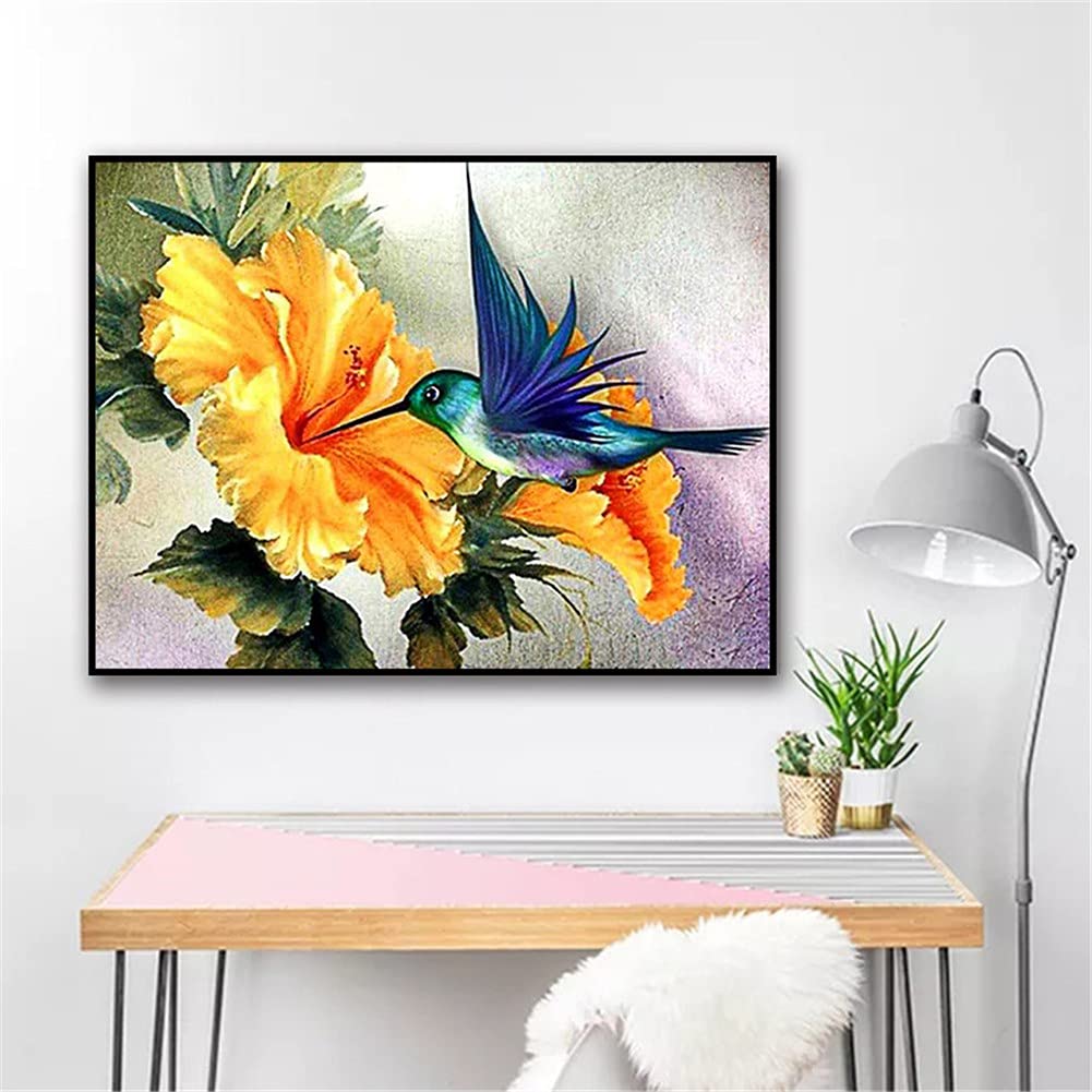 Kit broderie diamant 5D colibri idéal comme cadeau d'image de mosaïque fait main originale