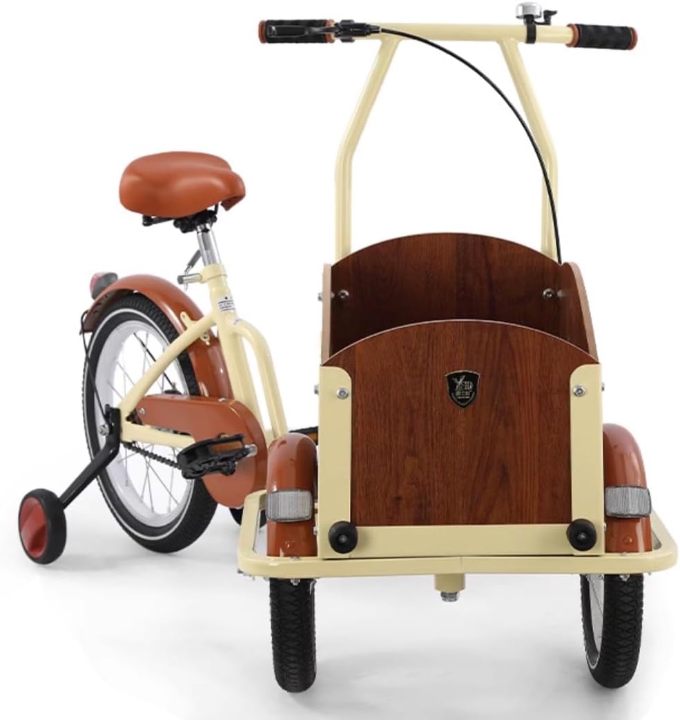 bicycle cycling Pet bike third wheel Travel scooter Shopping and buying vegetables, Brown