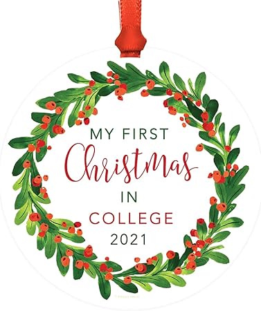 Christmas Holiday Break 2022 For Colleges Amazon.com: Andaz Press Family Round Metal Christmas Ornament, My First  Christmas In College 2022, Red Green Holiday Wreath, 1-Pack, Includes  Ribbon And Gift Bag : Home & Kitchen