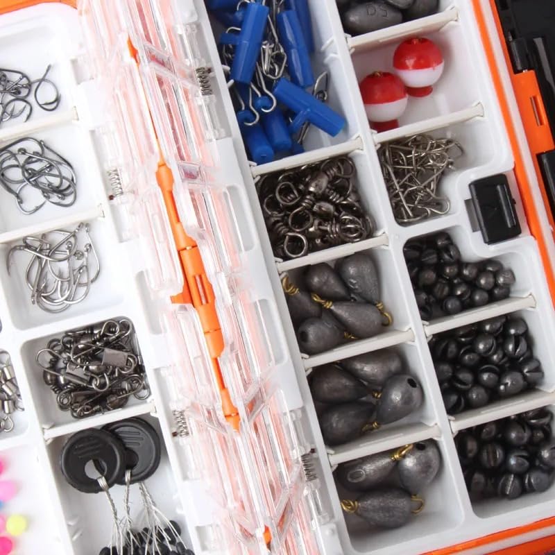 Kit de accesorios para pesca portátil con 254 piezas miniatura 6