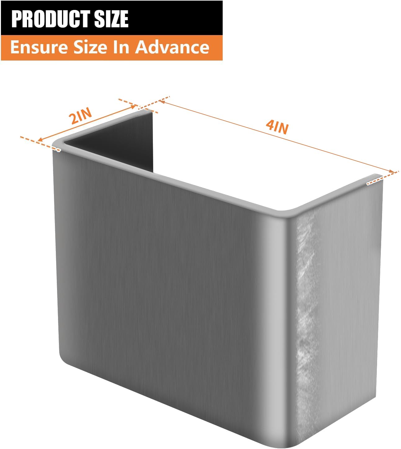 Confezione da 12 tasche saldate in acciaio 2 x 4 per rimorchio, resistenti, per pali standard per rimorchio, tasca con anello a D