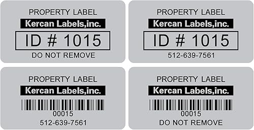 Miniatura 11 de Kercan Etiquetas de activos personalizadas, etiquetas de código de barras personalizadas, etiquetas personalizables de activos, etiquetas