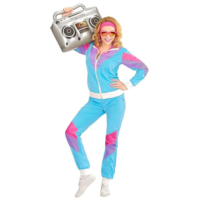 Foto 4 de 7 de com-four® Auténtico Disfraz de los 80 para Hombre y Mujer, Chaqueta
