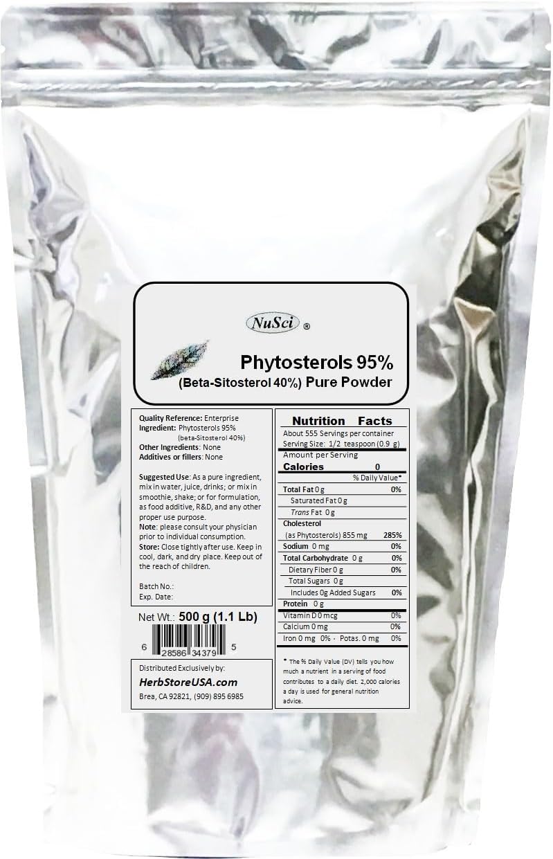 Phytosterols Beta-Sitosterol Pure Powder (250 g (8.8 oz))