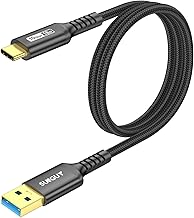 SUNGUY USB C Cable, 0.6 m USB to USB C Cable, 10 Gbps USB C Charging/Data Cable Compatible with iPhone 16/15 Pro Plus Max, Android Auto, Galaxy S24/S23, Google Pixel 8 Pro, MacBook Pro, SSD, Black