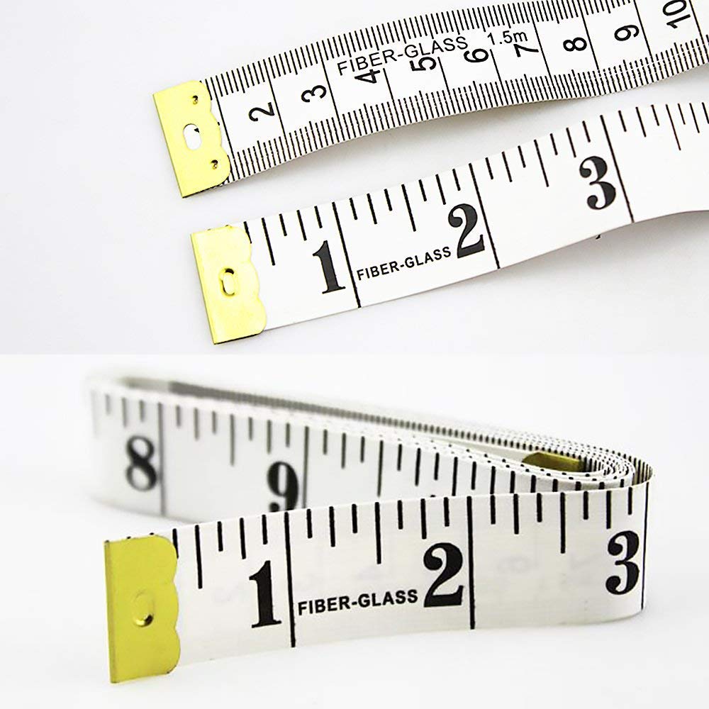 Cinta métrica para Medidas corporales Cinta métrica Suave y Flexible para Coser Cinta de Regla de Tela a Medida 150X1,3 Cm Servicio Duradero y confiable
