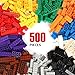Produktbild WYSWYG Bausteine 500 Teile Blöcke Building Bricks Block für 6 Jahren Herauf Kinder kompatibel mit All Major Brands 10 Classis Color Farben, 14 Bulk Shapes Baby Toy Spielzeug Party Favor