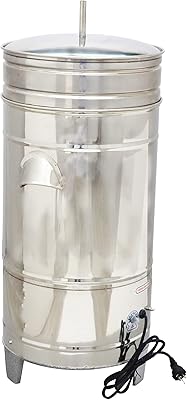 INTBUYING Commercial 5.5 Gallon Lettuce Salad Electric Spinner Dryer Washer Stainless Steel Vegetable Water Dehydrator Salad Dryer Vegetable Fruit Salad Spinner Dryer 220V