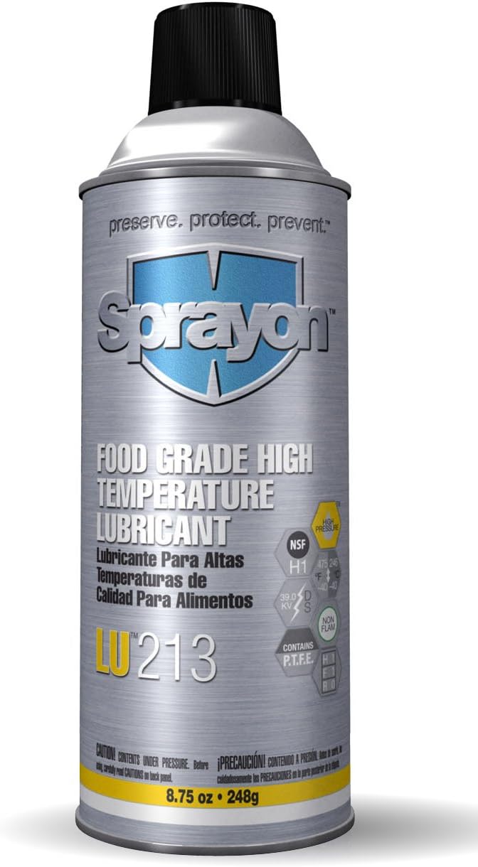 Sprayon LU213 Food Grade HIGH Temperature LUBE 15 oz Aerosol, SKU #00213000 LU213 Food GR HIGH Temp LUBE