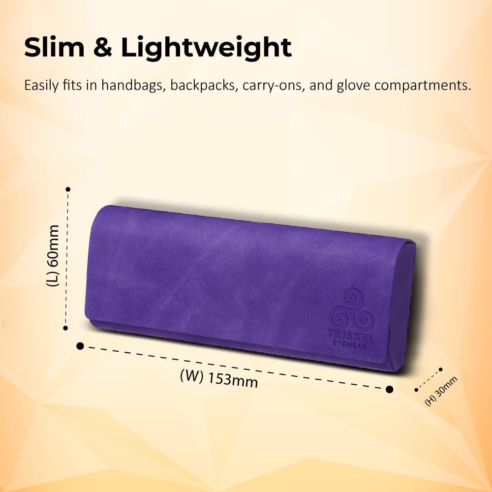 Minimalist Rectangle Glasses Case – Slim Hard Shell PU Leather Eyewear Holder with Magnetic Closure - Image 3