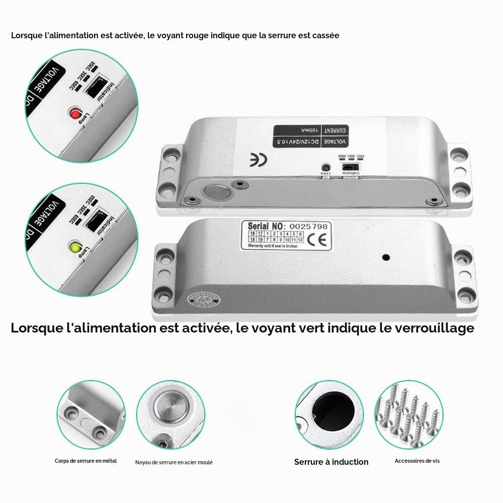 Serrure électronique à pêne dormant avec temporisation DC 12V Fail Safe avec temporisation pour système de contrôle d'accès de porte