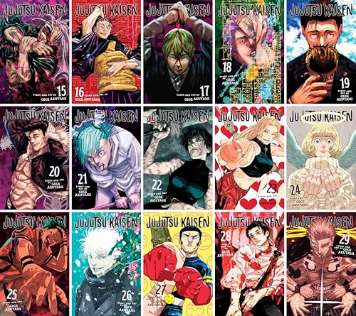 Jujutsu Kaisen (Vol. 15-29, 15 Books) Manga Series Set by Gege Akutami (Vol. 15-29)