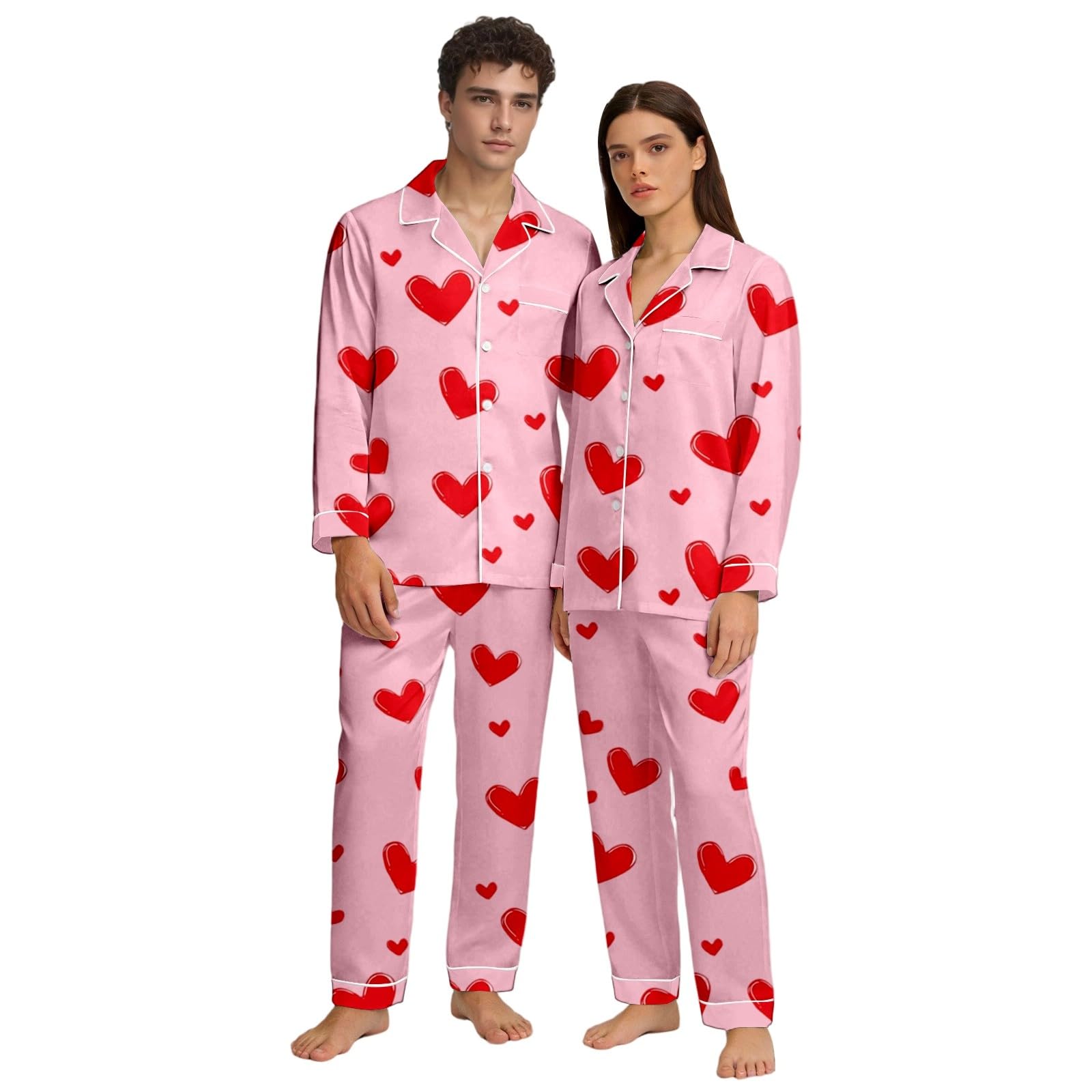 Coordinato per Coppie di San Valentino con Stampa a Cuore, Comodo per e