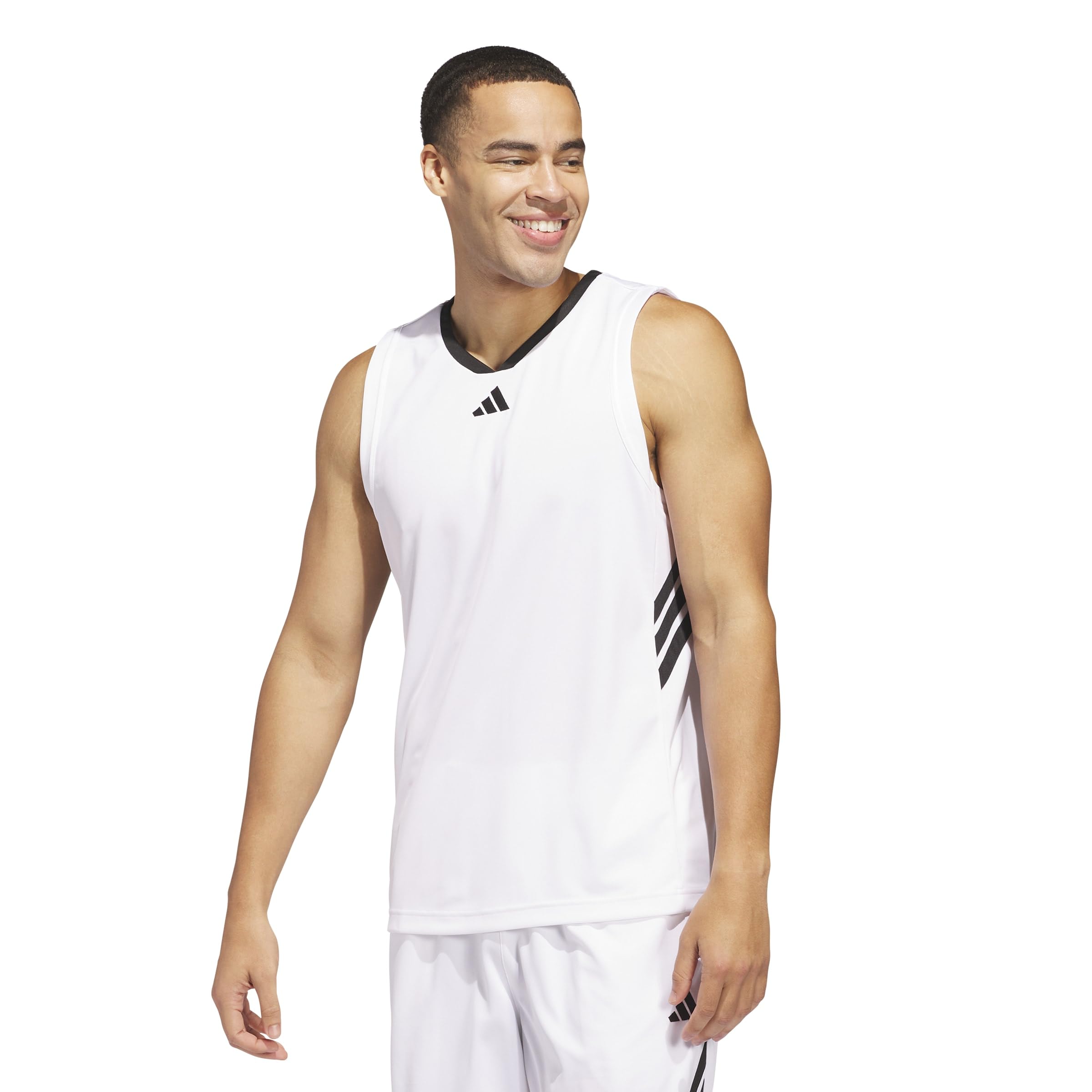 adidas Men's Basketball Legends 3-Stripes Tank Top