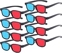 Vista 1 de Gafas 3D rojo-azul, gafas de visión 3D para ver películas/juegos e imágenes en 3D en formatos rojo-azul, compatibles con monitores de computadora