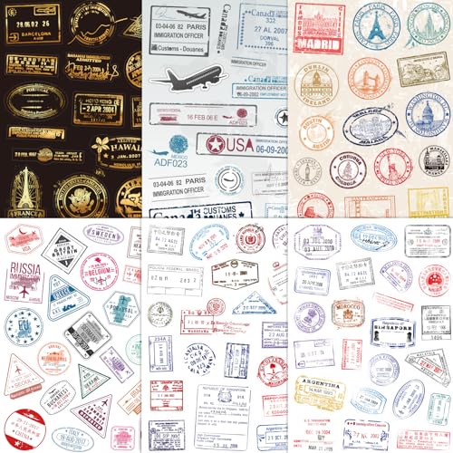 Image of Travel Stickers Pack, Luggage Stickers for Suitcases,Water Bottles, Notebook, Laptop, Travel Journal Sticker, Road Trip, Adventure Sticker
