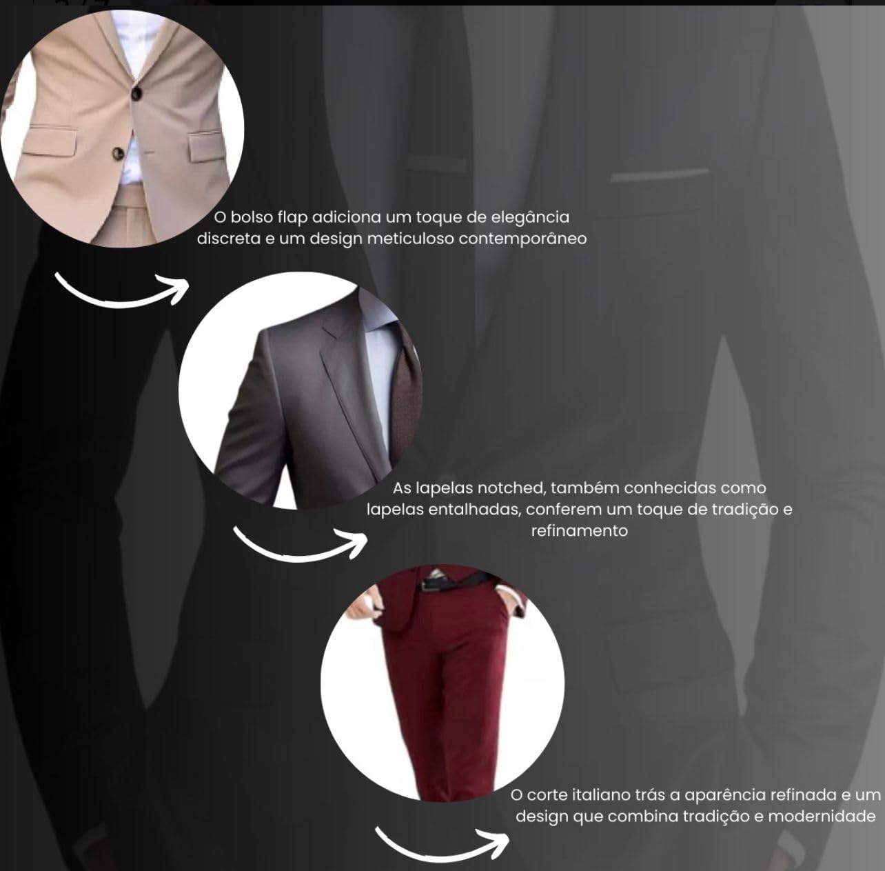 Terno Slim Masculino Corte Italiano Executivo – Calça e Blazer em promoção! Veja a oferta e mais achadinhos de Alfaiataria & Formal 3 Hoje é o melhor dia para comprar Terno Slim Masculino Corte Italiano Executivo – Calça e Blazer com aquele preço maroto! Promoção! Aproveite a oferta! 3