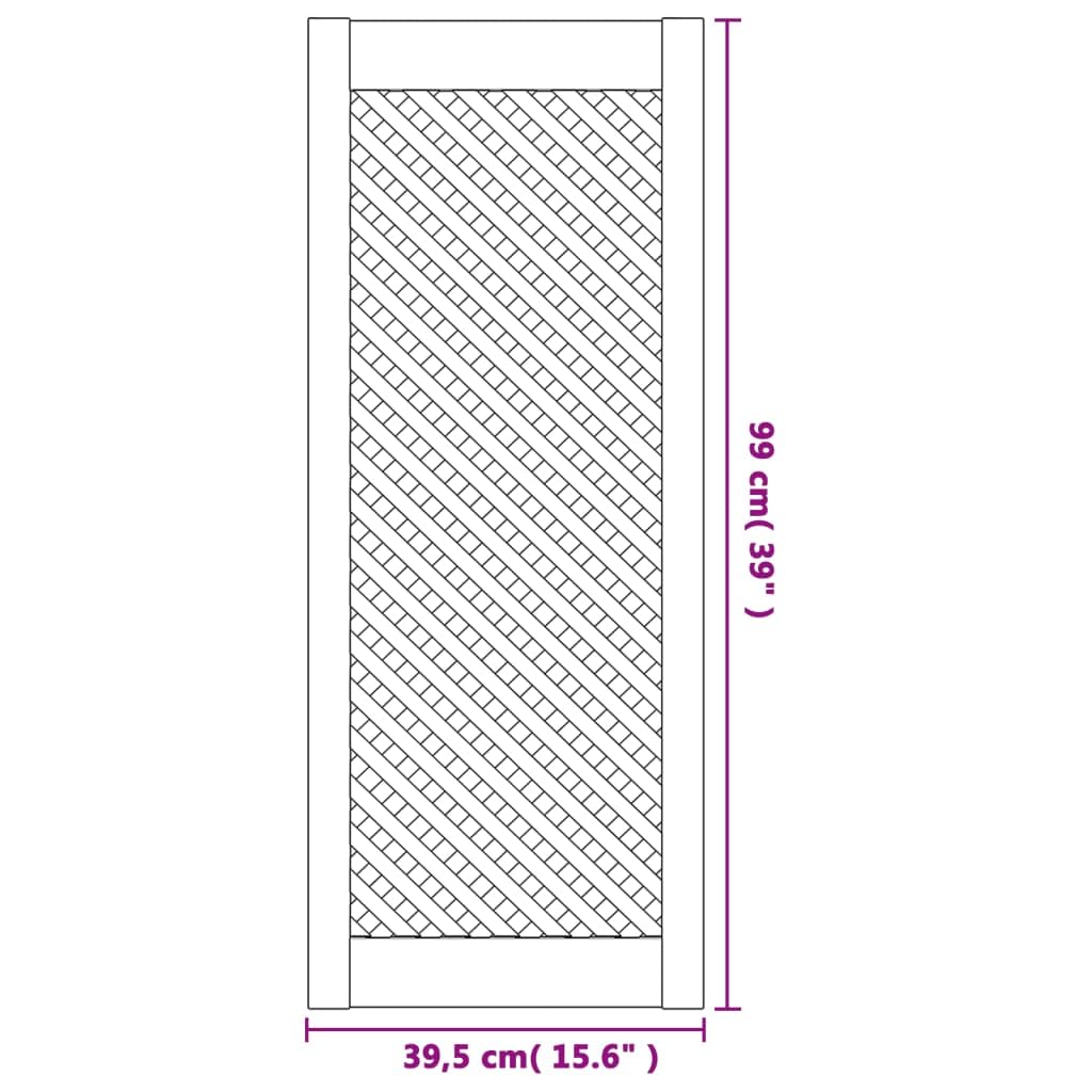 Genérico Puertas de Armario Entramado 2 uds Madera Pino 39,5x99 cm,Bricolaje,Accesorios de Bricolaje,Ferretería para armarios,Puertas de armarios,Marrón,3.83 kg,372796
