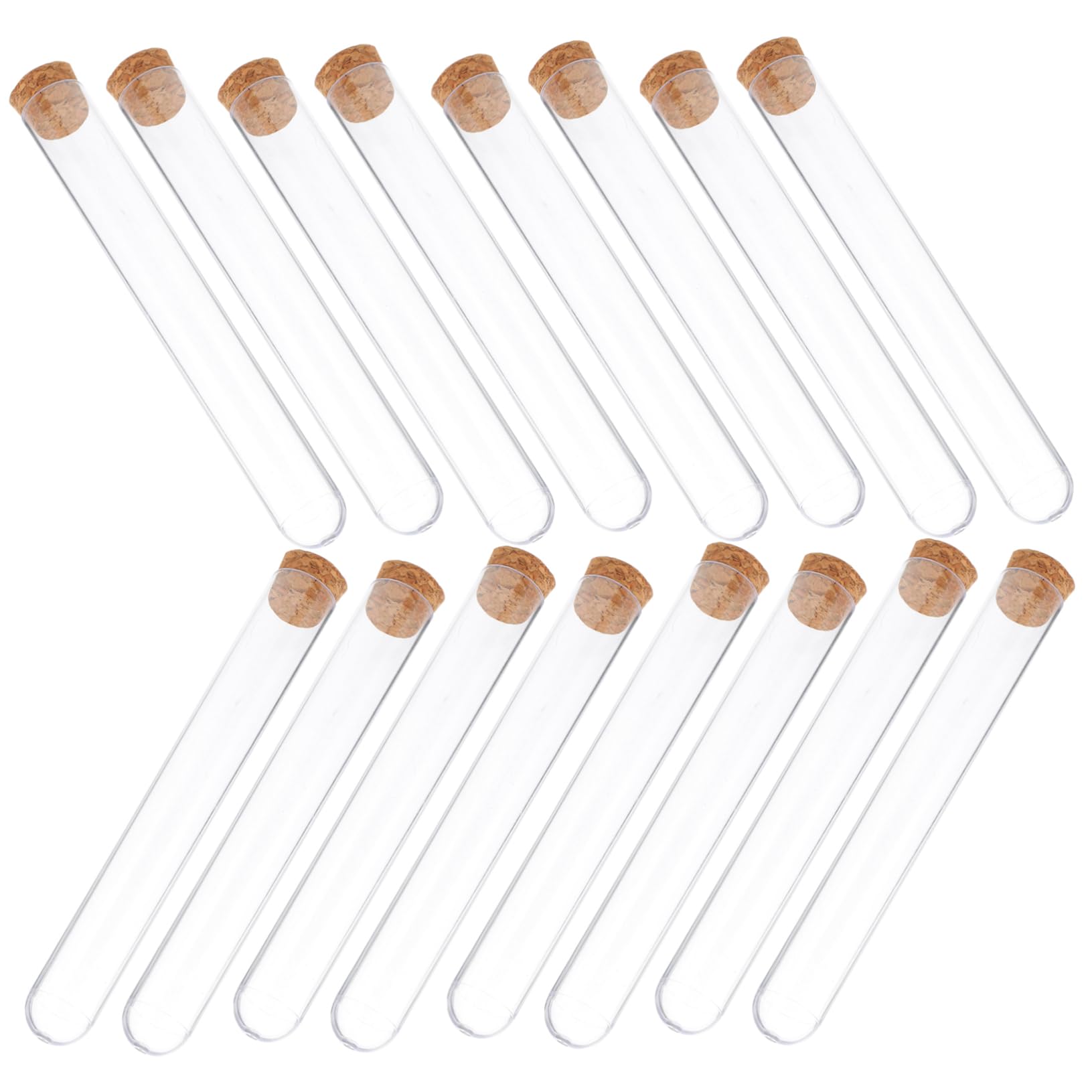 OUNONA 5 Juegos Tapa De Madera Para Tubo De Ensayo. Gradillas Para Tubos De Ensayo Tubos Transparentes Matraz Tubos De Propagación Tubos Vacíos Prueba Tubos De Ciencia Roble 25 Piezas * 5