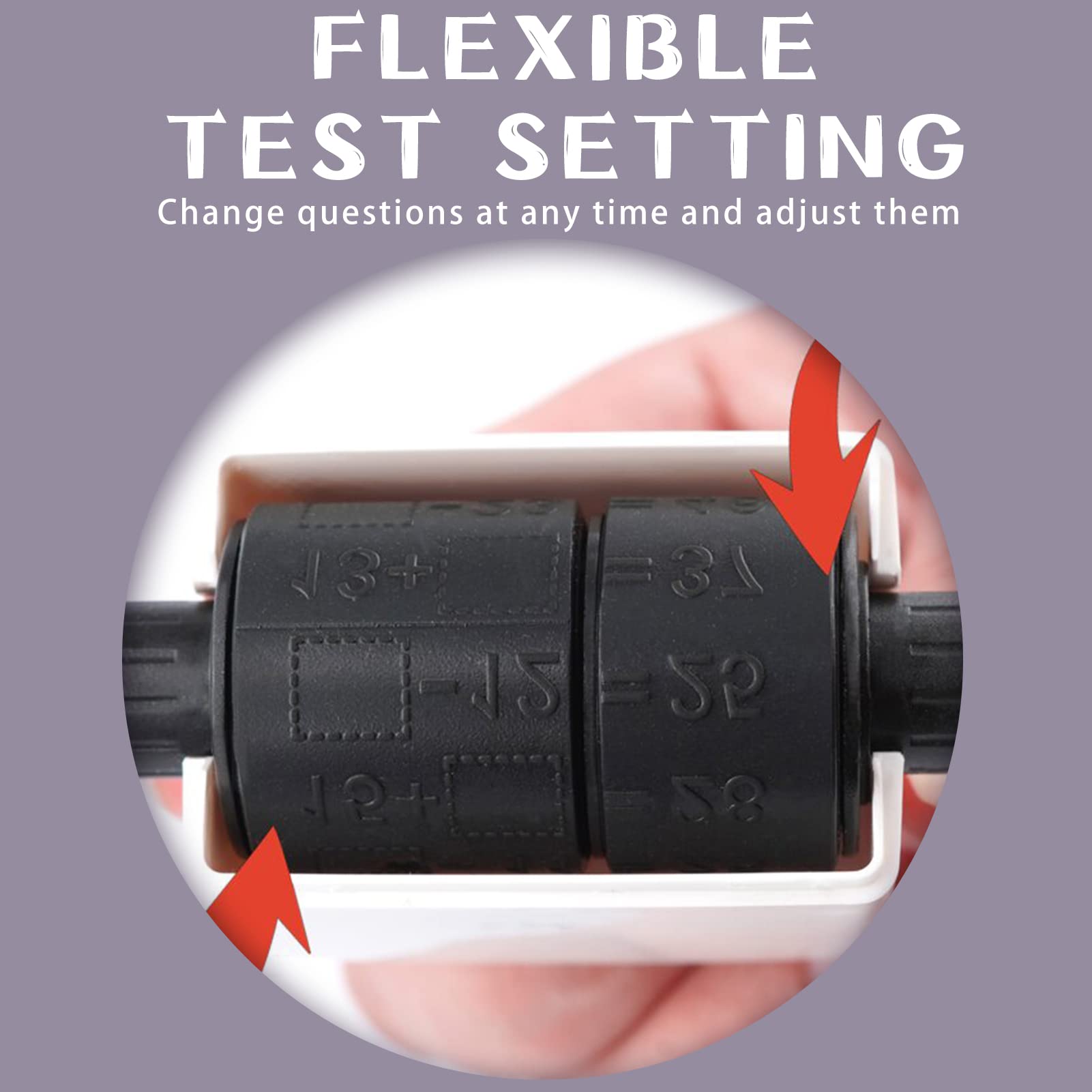 PANTIDE Maths Stamp Roller Set - 6PCS Digital Question Roll Seal