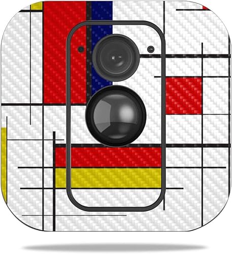 Miniatura 95 de MightySkins - Skin de fibra de carbono para cámara Blink XT para exteriores, chips dorados, acabado de fibra de carbono texturizado, protector