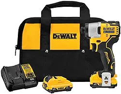 DEWALT XTREME 12V MAX* Kit de chave de impacto, 1/4 polegadas (DCF801F2)